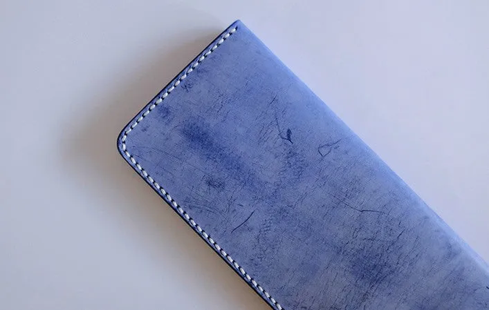 Handmade LEATHER Womens Long Wallet Leather Bifold Long Wallet FOR Women