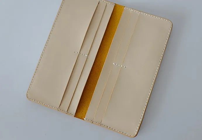 Handmade LEATHER Womens Long Wallet Leather Bifold Long Wallet FOR Women