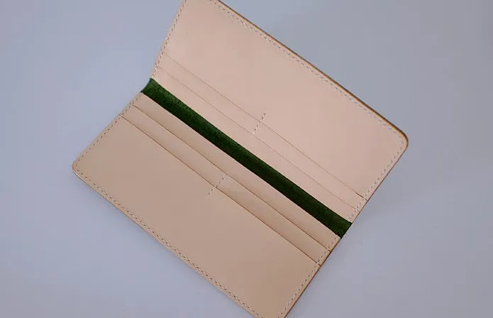 Handmade LEATHER Womens Long Wallet Leather Bifold Long Wallet FOR Women