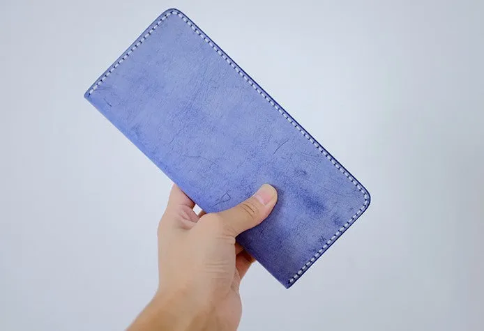 Handmade LEATHER Womens Long Wallet Leather Bifold Long Wallet FOR Women