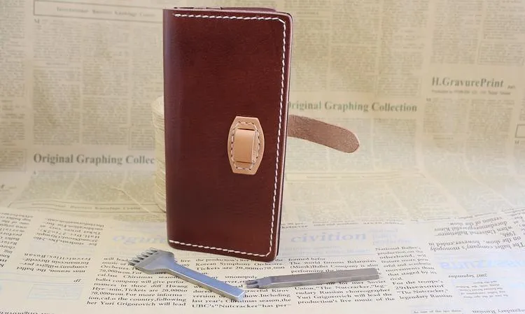 Handmade Leather Womens Vintage Long Wallet Cute Long Wallet for Women