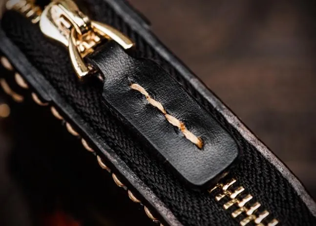 Handmade Mah???k???la Leather Brown Biker Wallet Mens Cool billfold Chain Wallet Trucker Wallet with Chain