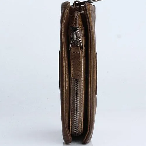 Handmade Mens Chain Biker Wallet Cool billfold Leather Wallet Men Small Wallet for Men