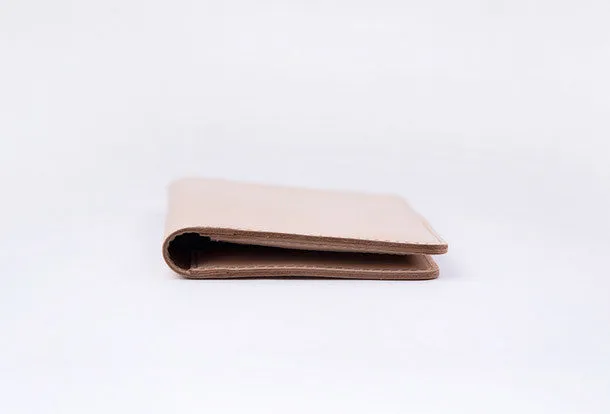 Handmade women long leather passport wallet beige vintage brown black green