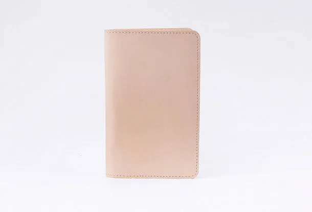 Handmade women long leather passport wallet beige vintage brown black green