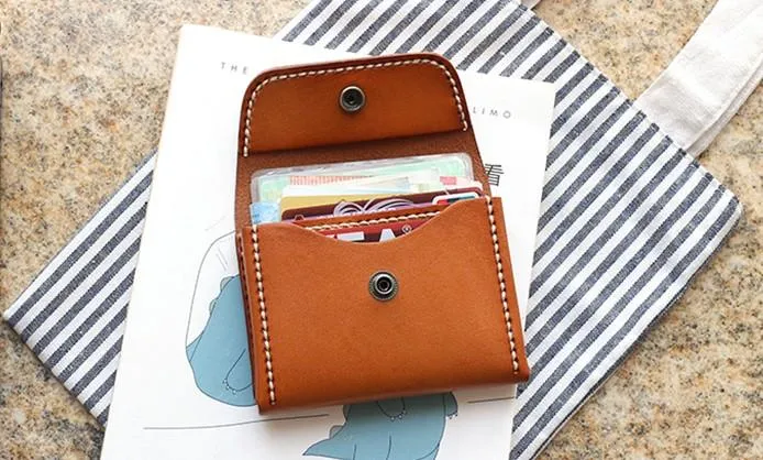 Leather Mens Card Wallets Front Pocket Wallet Small Cool Change Wallet for Men