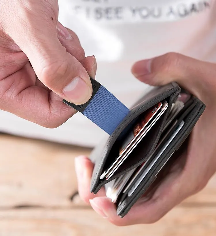 Leather Mens Cool billfold Wallets Card Holder Small Card Slim Wallets for Men