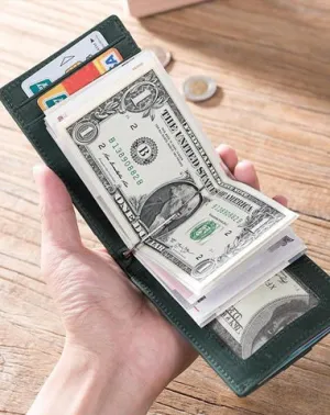 Leather Mens Cool billfold Wallets Card Holder Small Card Slim Wallets for Men