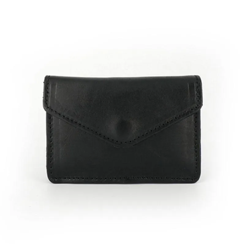 Leather Mens Envelope Front Pocket Wallet Card Wallet Cool Small Change Wallet for Men