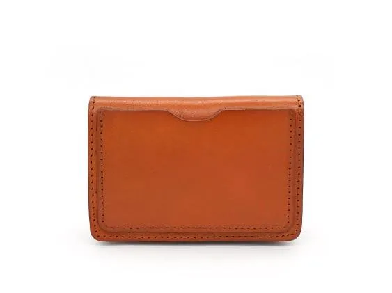 Leather Mens Envelope Front Pocket Wallet Card Wallet Cool Small Change Wallet for Men
