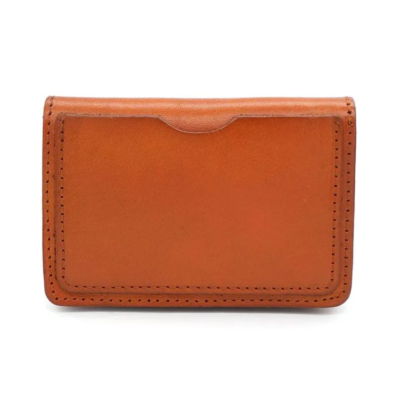 Leather Mens Envelope Front Pocket Wallet Card Wallet Cool Small Change Wallet for Men