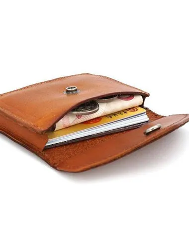 Leather Mens Envelope Front Pocket Wallet Card Wallet Cool Small Change Wallet for Men