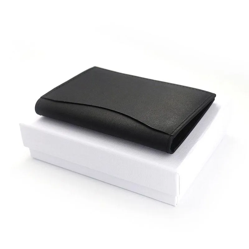 Leather Mens Front Pocket Wallet Small Card Wallet Change Wallets for Men