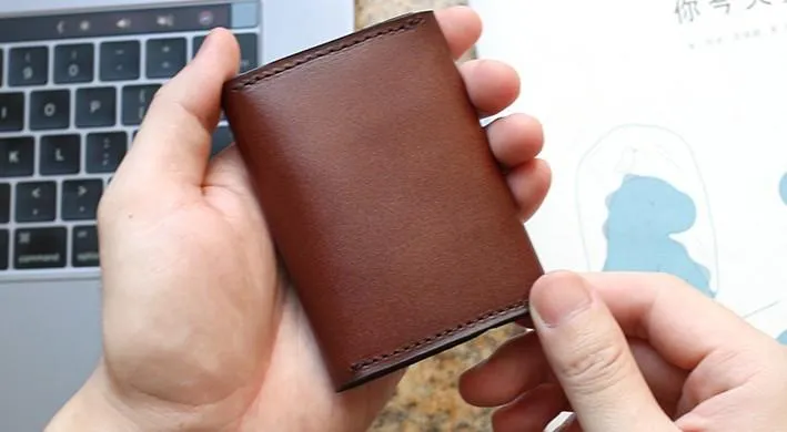 Leather Mens Front Pocket Wallet Small Wallets Card Wallet Change Wallet for Men