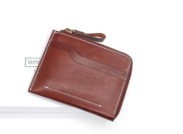 Leather Mens Front Pocket Wallets Small Slim Wallet billfold Card Wallet Change Wallet for Men