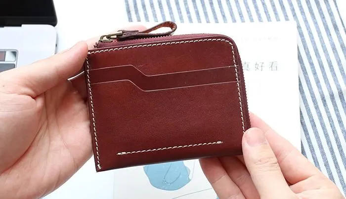 Leather Mens Front Pocket Wallets Small Slim Wallet billfold Card Wallet Change Wallet for Men