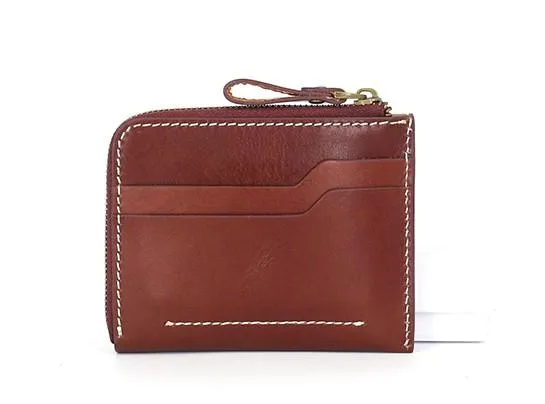 Leather Mens Front Pocket Wallets Small Slim Wallet billfold Card Wallet Change Wallet for Men