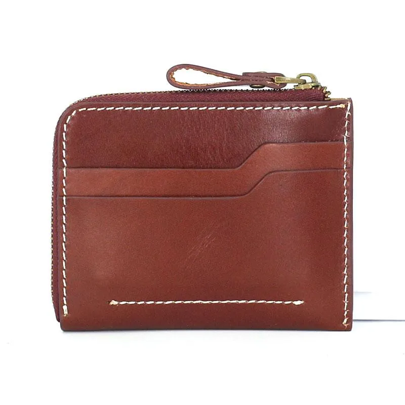 Leather Mens Front Pocket Wallets Small Slim Wallet billfold Card Wallet Change Wallet for Men