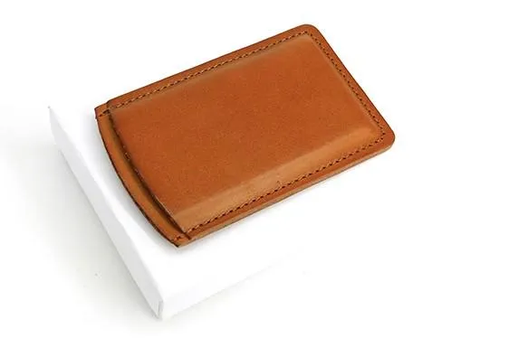 Leather Mens Slim Card Wallet Front Pocket Wallet Small Change Wallets for Men