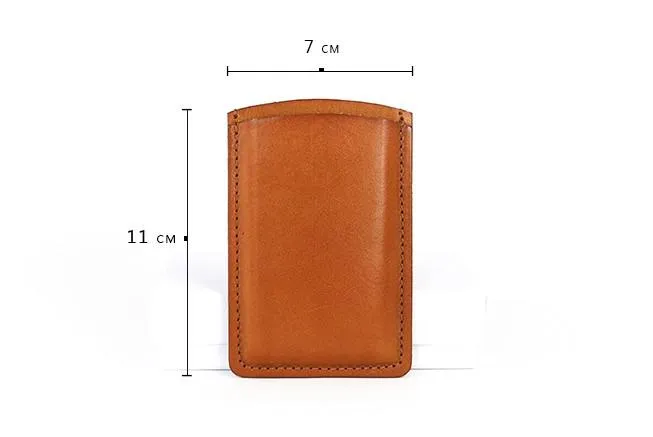 Leather Mens Slim Card Wallet Front Pocket Wallet Small Change Wallets for Men