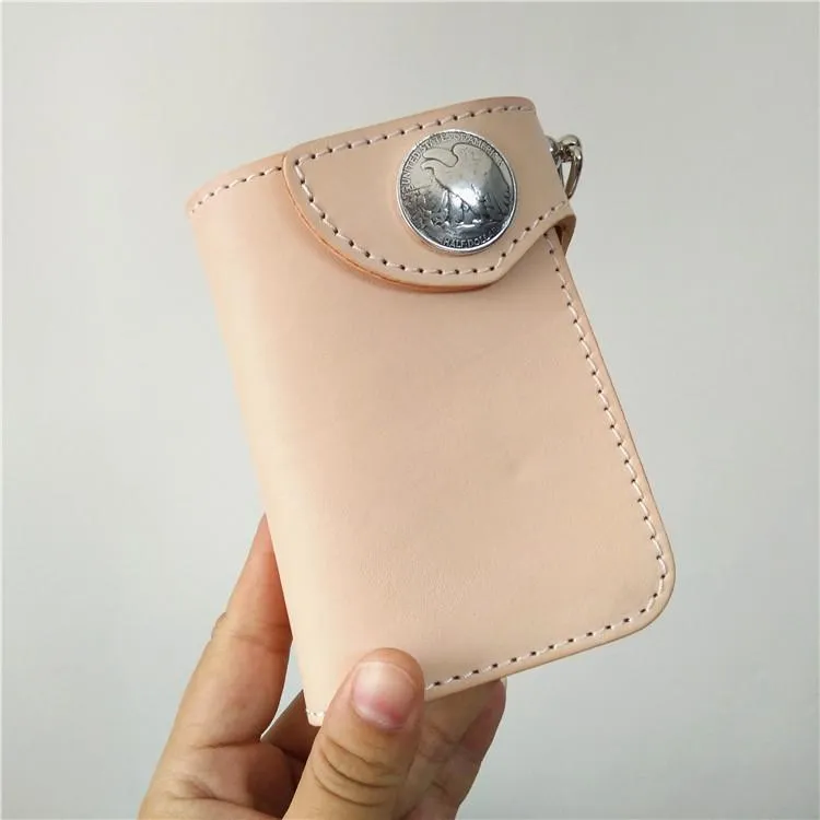 Leather Small Biker Chain Wallets Cool billfold Handmade Biker Wallets with Chain
