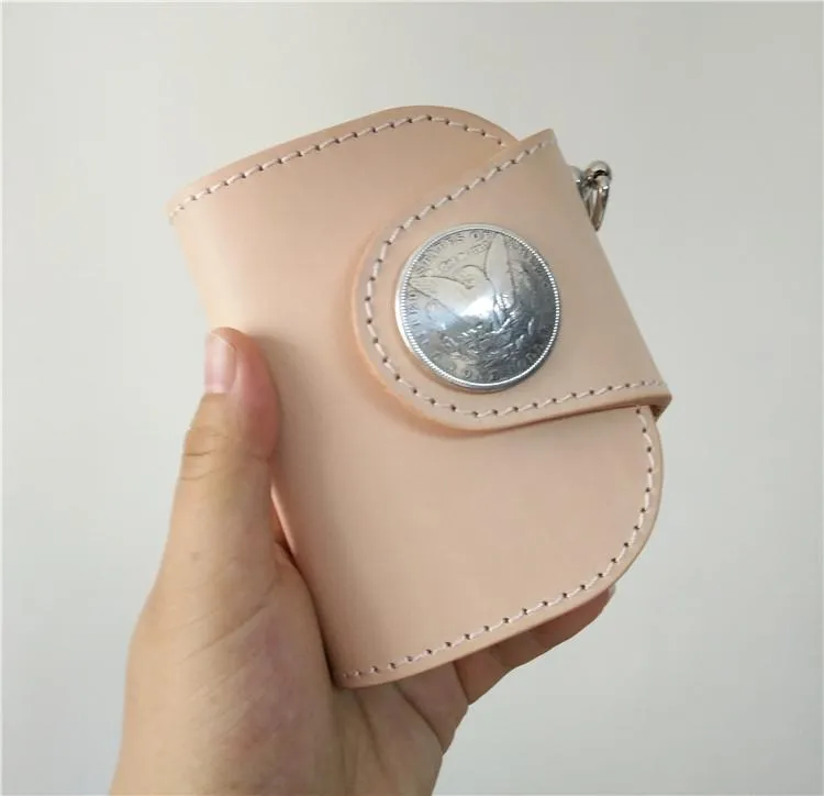Leather Small Biker Chain Wallets Cool billfold Handmade Biker Wallets with Chain