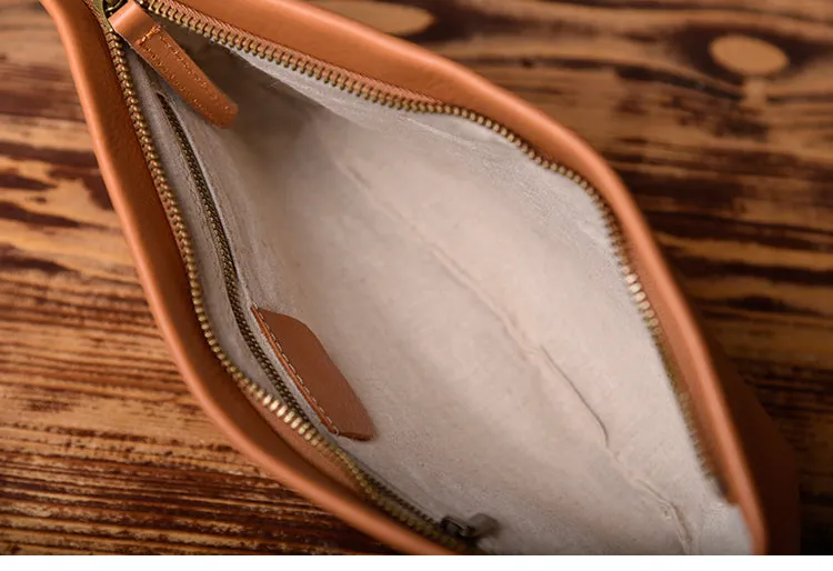 LEATHER Women Wristlet Wallet Zipper Clutch FOR Women