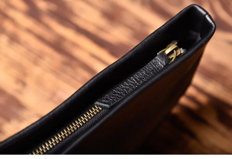 LEATHER Women Wristlet Wallet Zipper Clutch FOR Women