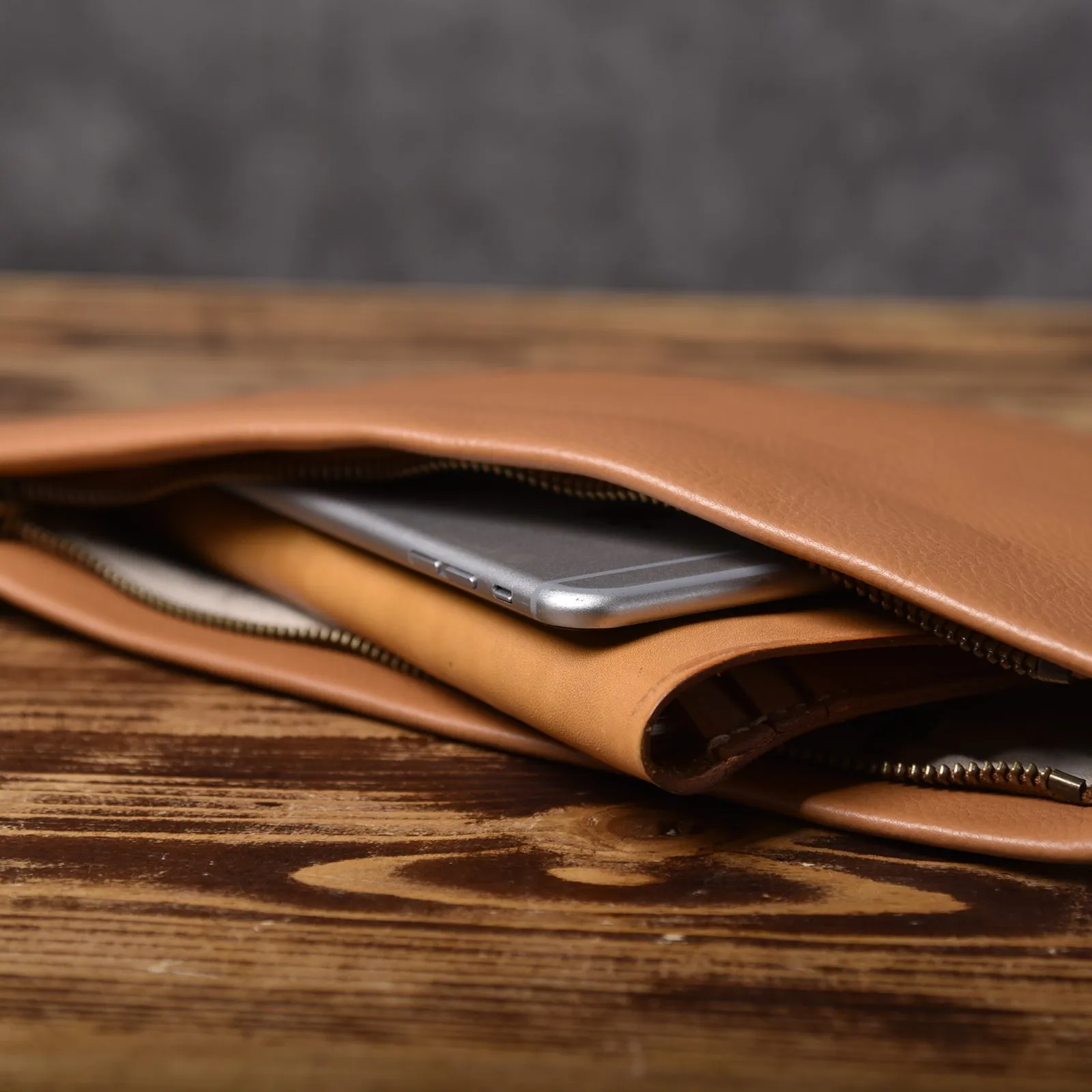 LEATHER Women Wristlet Wallet Zipper Clutch FOR Women
