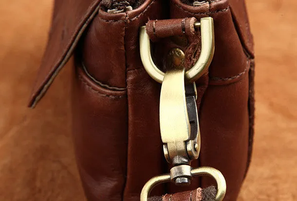 Men Leather clutch Vintage Bifold Coffee Long wallet women leather zip clutch bag