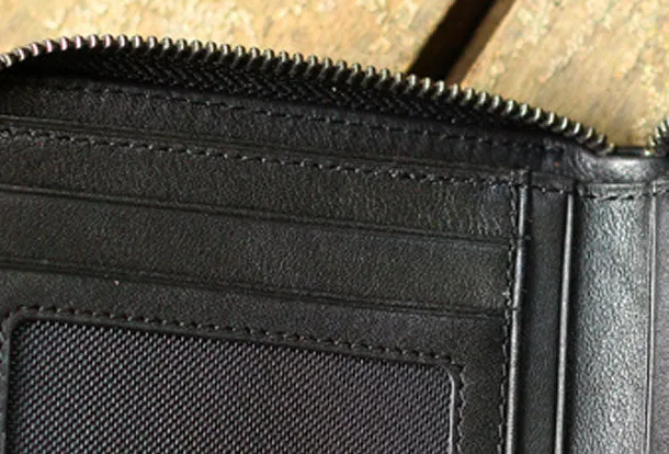 Mens Leather Wallet billfold Leather Wallet Small Slim Bifold Wallet For Men