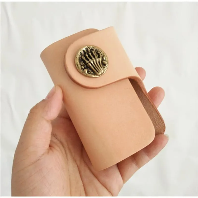 [On Sale] Handmade Mens Leather Biker Key Wallet Cool Small Key Wallet Key Holder