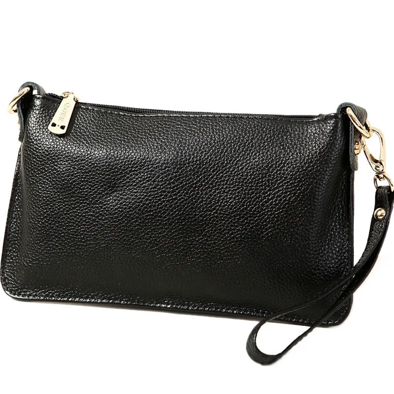 Red Leather Wristlet Wallet Womens Small Minimalist Shoulder Purse Zip Crossbody Purse Slim Shoulder Bag for Women