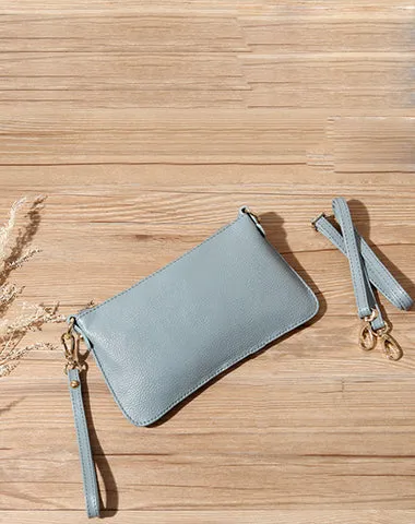 Red Leather Wristlet Wallet Womens Small Minimalist Shoulder Purse Zip Crossbody Purse Slim Shoulder Bag for Women