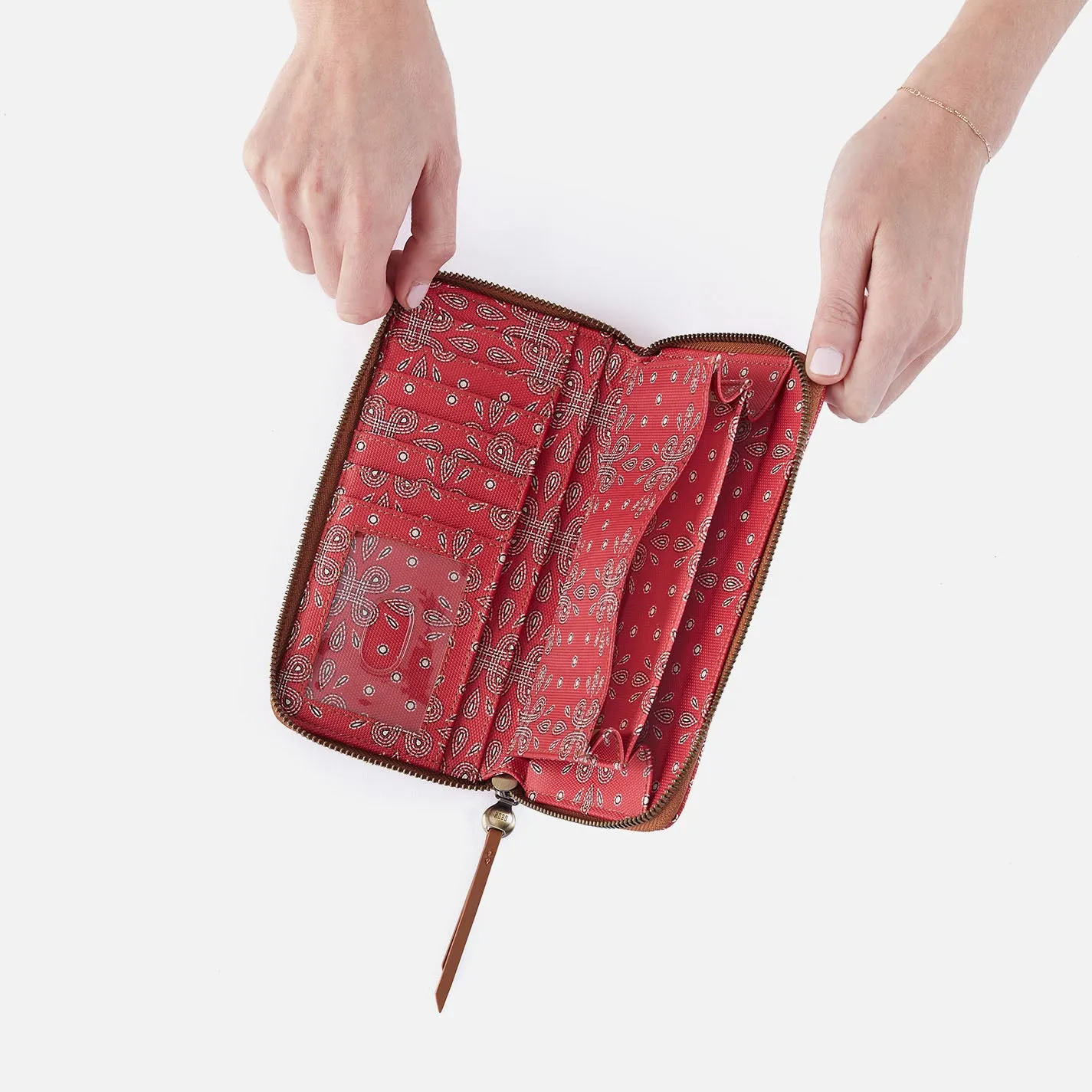Soma Large Wallet In Coated Canvas - Red Journey Bandana