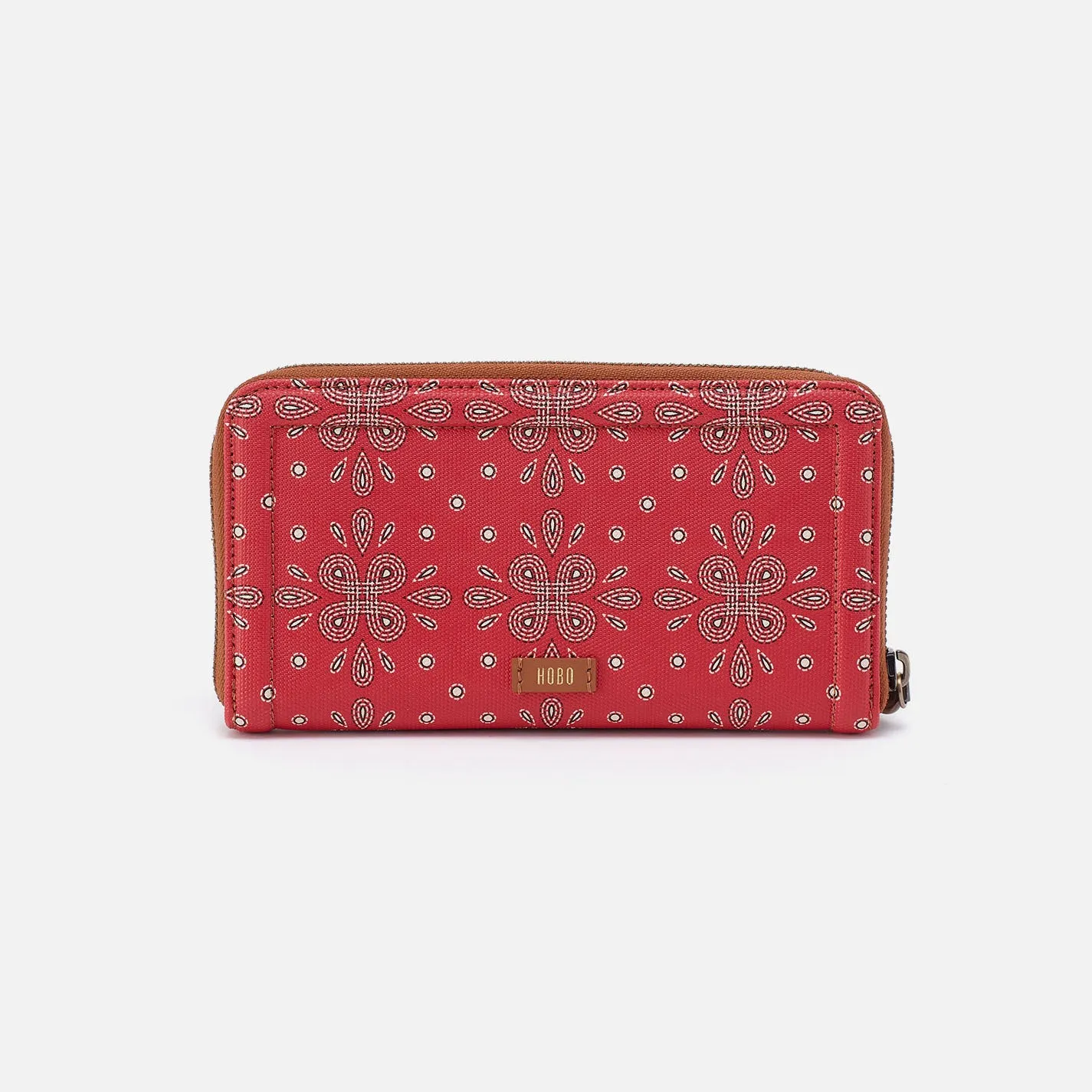 Soma Large Wallet In Coated Canvas - Red Journey Bandana