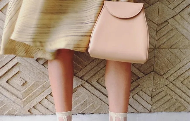 Stylish Leather Beige Womens Handbag Clutch Purse Wristlet Bag for Women
