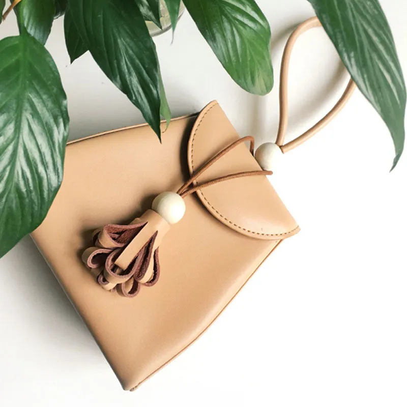 Stylish Leather Beige Womens Handbag Clutch Purse Wristlet Bag for Women