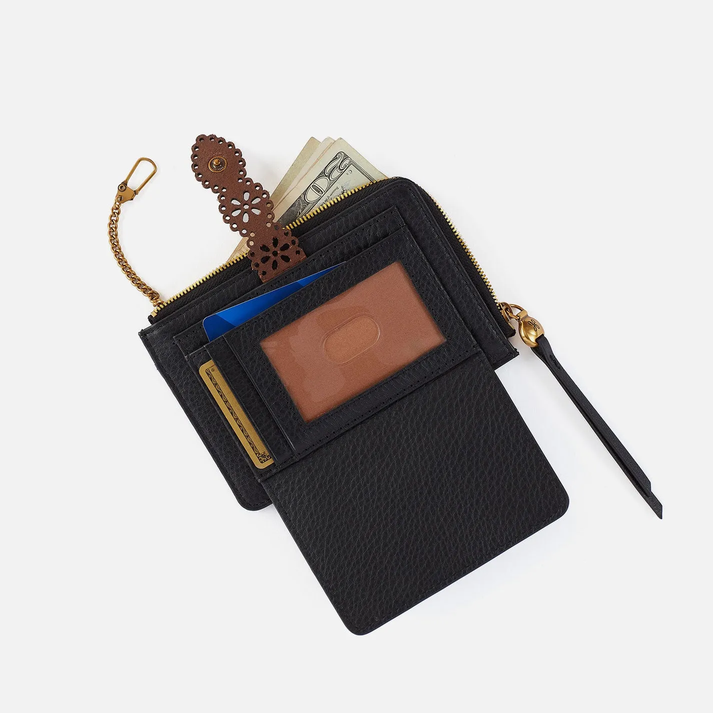 Tabby Zip Medium Wallet In Buffed Leather - Whiskey