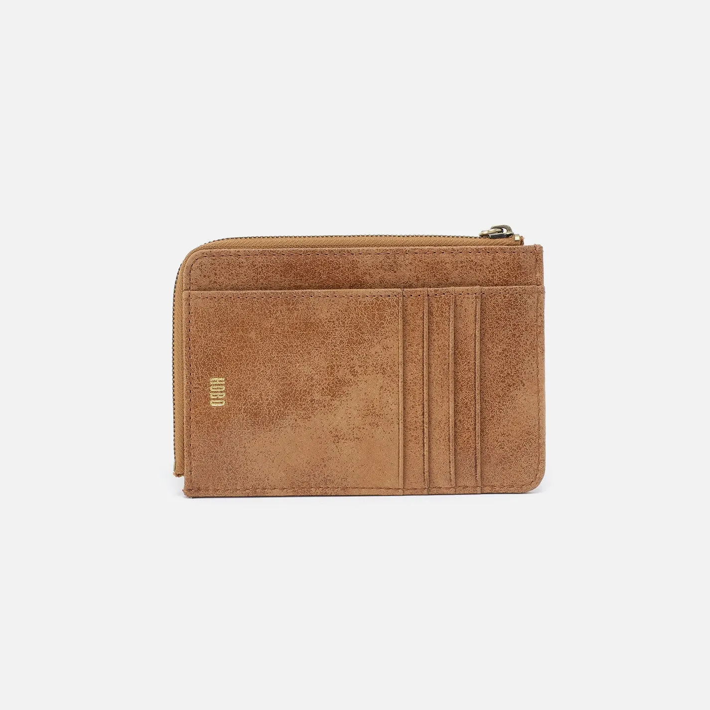 Tabby Zip Medium Wallet In Buffed Leather - Whiskey