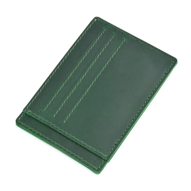VINTAGE BROWN LEATHER MEN'S FRONT POCKET WALLETs BLACK SLIM CARD billfold WALLET SMALL WALLET FOR MEN