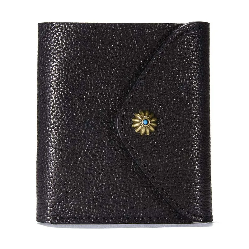 Vintage Genuine Leather Mens Billfold Brown Leather Wallet Front Pocket Wallet for Men