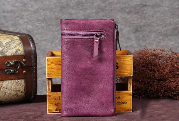 Vintage Leather Womens Wallet Long Wallet Vintage Wallet Purse For Women