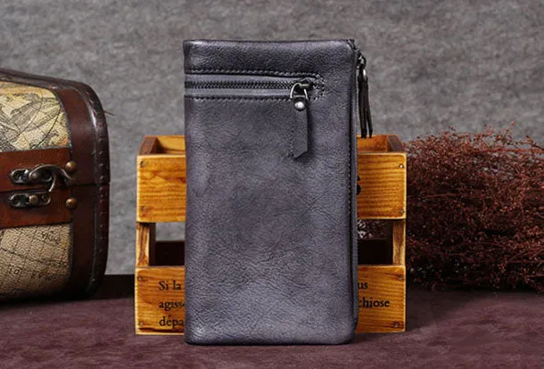 Vintage Leather Womens Wallet Long Wallet Vintage Wallet Purse For Women