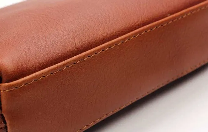 Vintage LEATHER Womens Zipper Wallet Change Wallet Makeup Pouches FOR Women