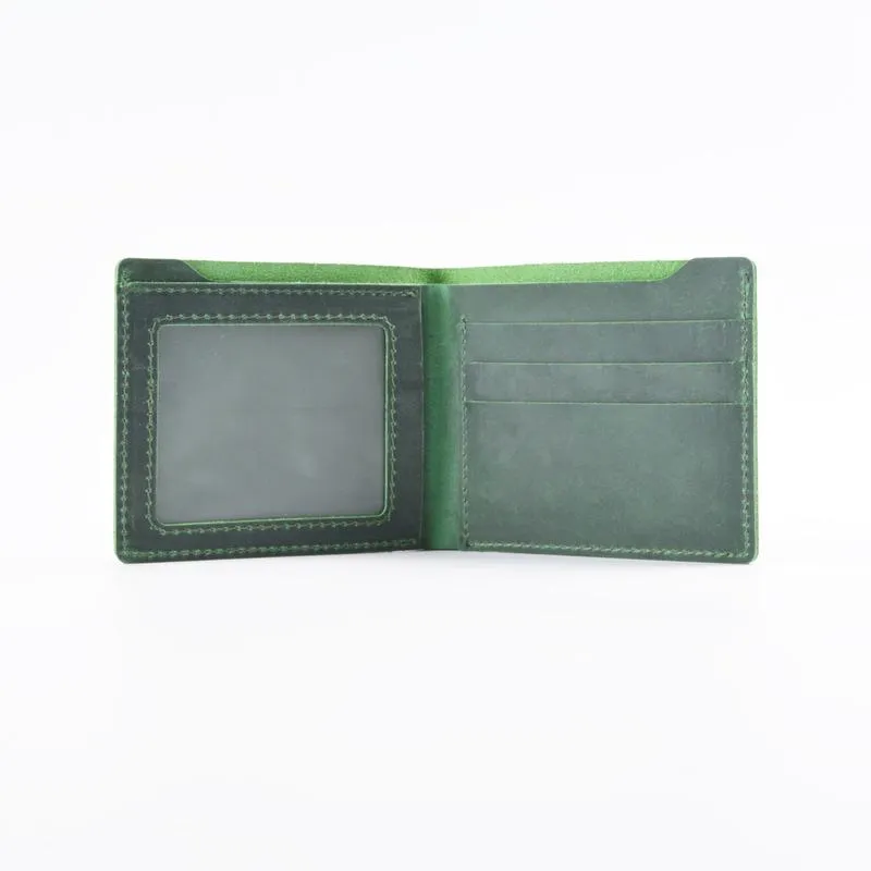 Vintage Mens Brown Leather's Bifold Small Wallet Black billfold Front Pocket Wallet For Men