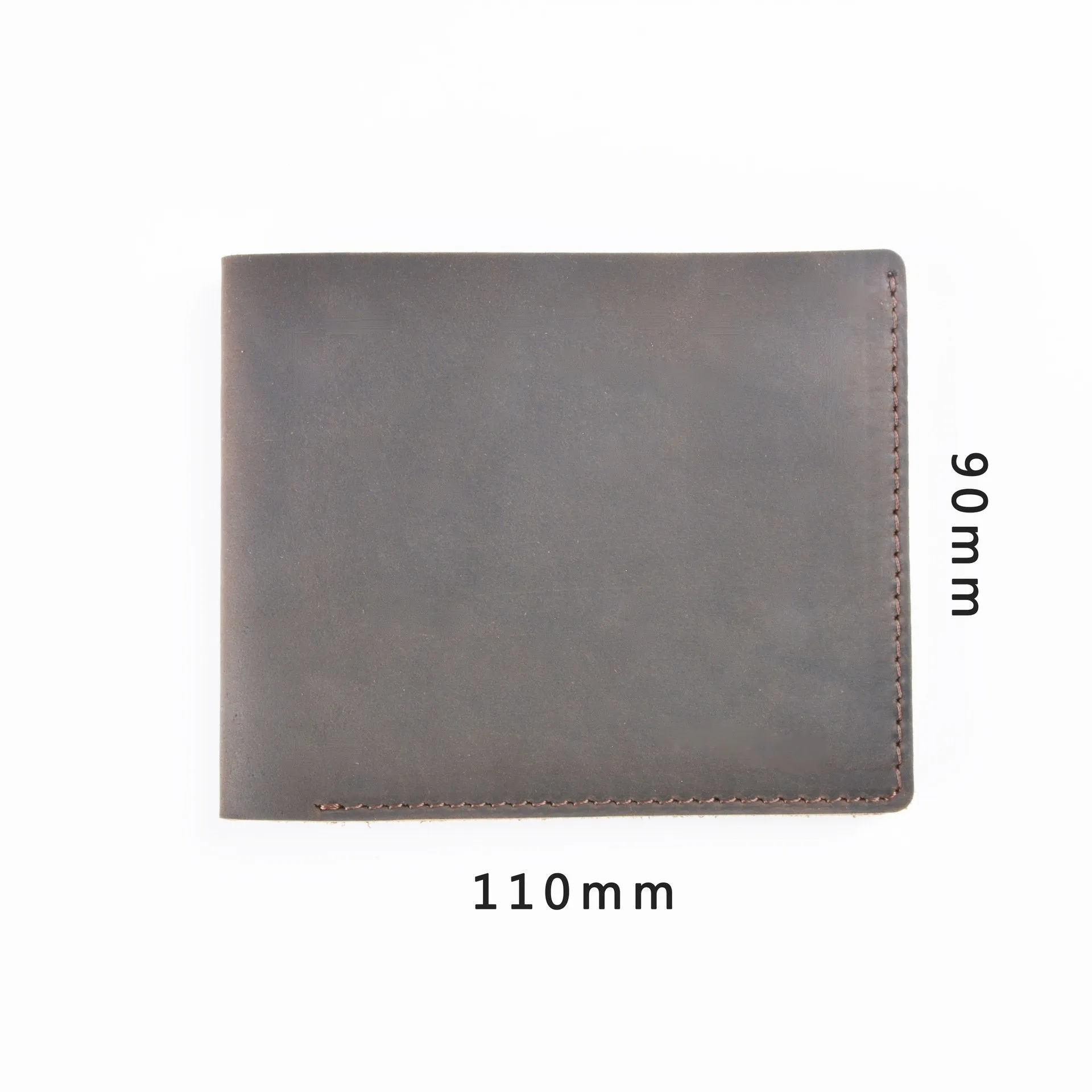 Vintage Mens Brown Leather's Bifold Small Wallet Black billfold Front Pocket Wallet For Men
