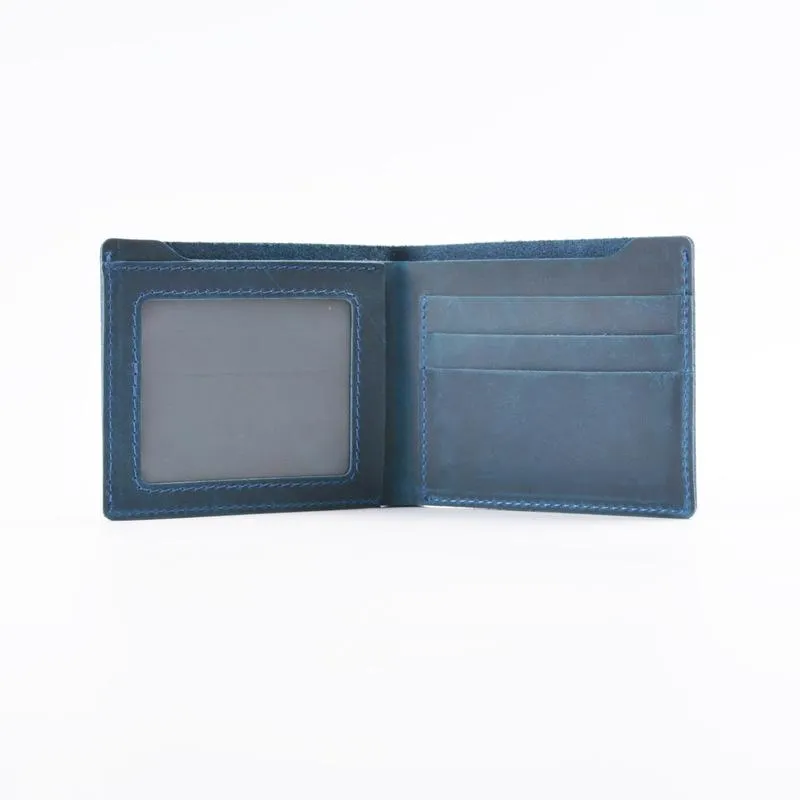 Vintage Mens Brown Leather's Bifold Small Wallet Black billfold Front Pocket Wallet For Men