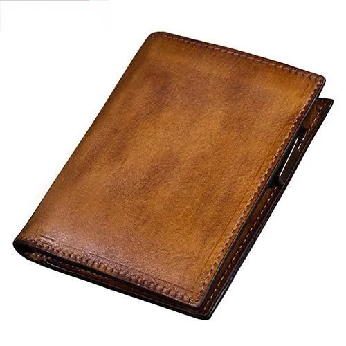 Vintage Womens Blue Small Leather Wallet Bifold billfold Wallet Womens Purse for Ladies