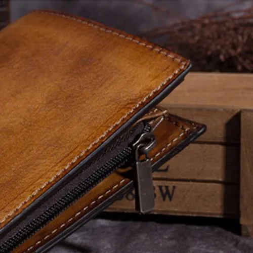 Vintage Womens Blue Small Leather Wallet Bifold billfold Wallet Womens Purse for Ladies